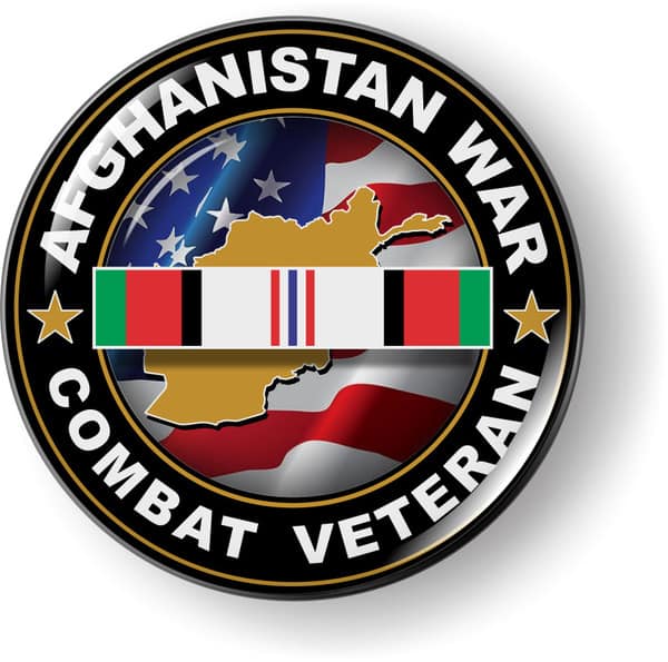 Afghanistan War Combat Veteran Emblem